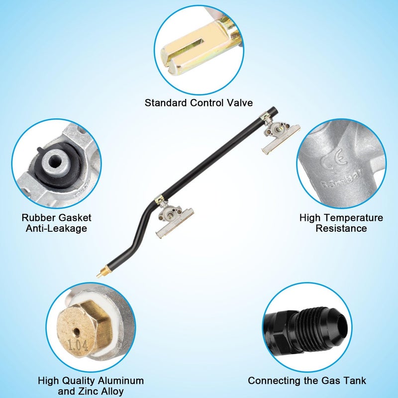 TAILGRILLER Griddle Burner Valve with Igniter Port and Gas Pipe for Blackstone 22 Inch Tabletop Griddle 1666 1813 1842, Control Valves Replacement Parts for Blackstone Griddle Accessories - Image 2